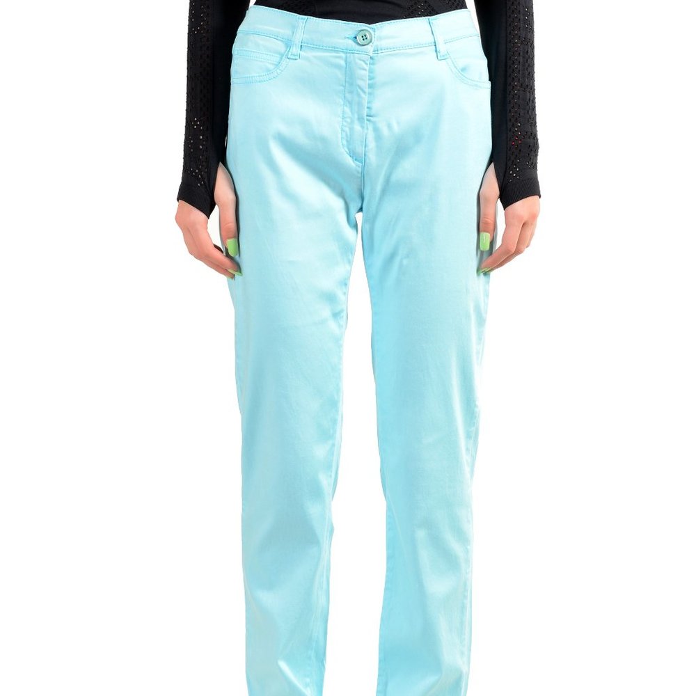 Maison Margiela MM6 Women Washed Blue Casual Pants